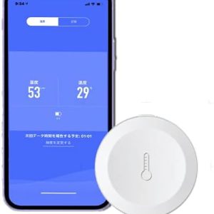 【猛暑応援価格】 AuBee Home 温湿度センサー Smart Lifeアプリ対応 +StyleやSWEのスマートホーム製品と連動可能 Bluetooth 5.0対応 コイン電池 CR2450(別売) エアコンの自動制御に最適 温度センサー。Home Wi-Fi BLEゲートウェイ(サイレン付き)が必須。Adaproxのハブでは動作しません。