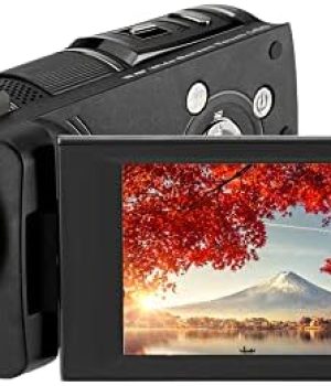 KEIYO 4K ビデオカメラ 光学12倍ズーム 180度回転のバリアングルスクリーン AN-S101